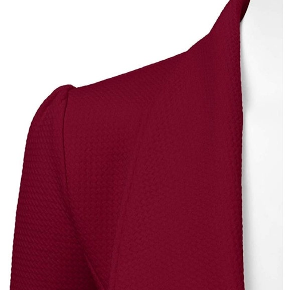 🆕⭐ Burgundy wine red waterfall blazer - Picture 4 of 6